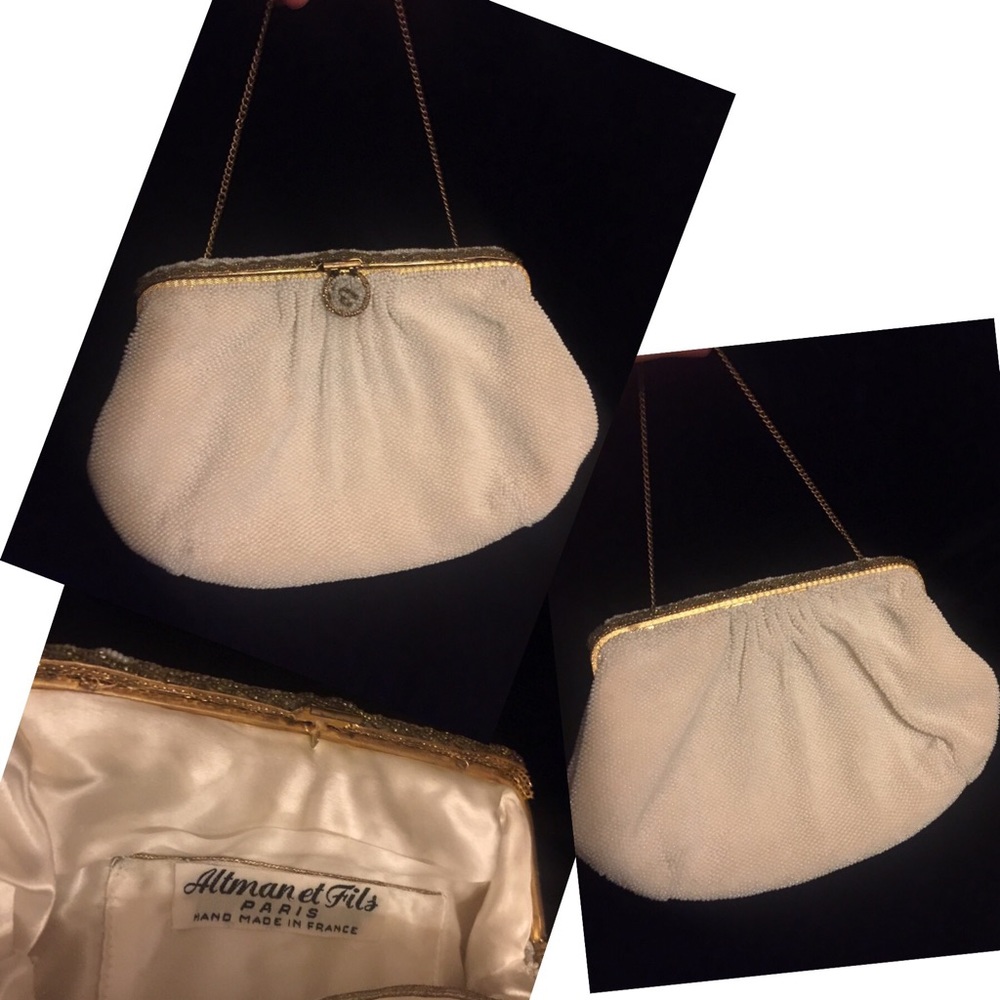 1920s Altman et Fils mint* glass beaded bag - Picture 2 of 8